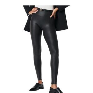 SPANX Shiny Black Leggings XS